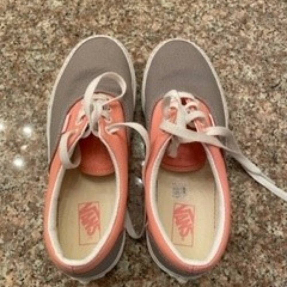Jr Girls Van's Pink/Grey - Picture 3 of 3